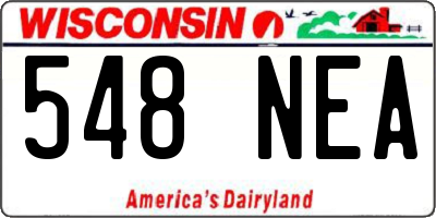 WI license plate 548NEA