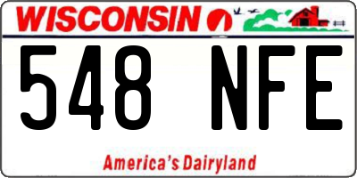 WI license plate 548NFE