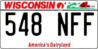 WI license plate 548NFF