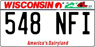 WI license plate 548NFI