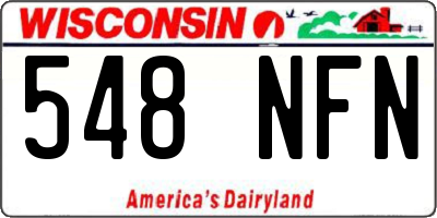 WI license plate 548NFN