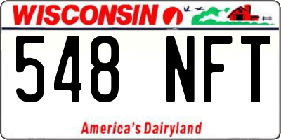 WI license plate 548NFT