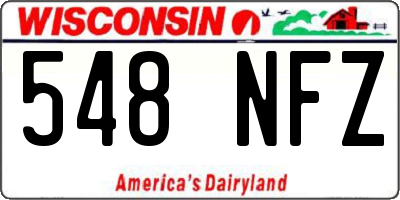 WI license plate 548NFZ