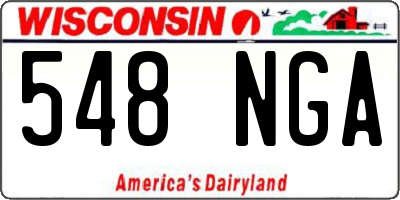 WI license plate 548NGA