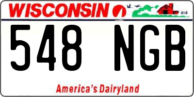 WI license plate 548NGB