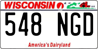 WI license plate 548NGD