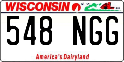 WI license plate 548NGG