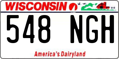 WI license plate 548NGH