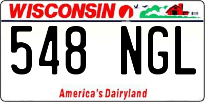 WI license plate 548NGL