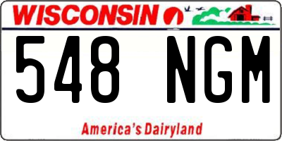 WI license plate 548NGM