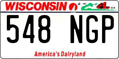 WI license plate 548NGP