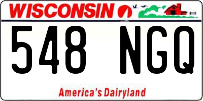 WI license plate 548NGQ