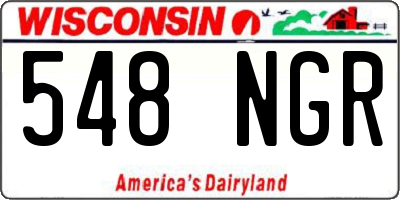 WI license plate 548NGR