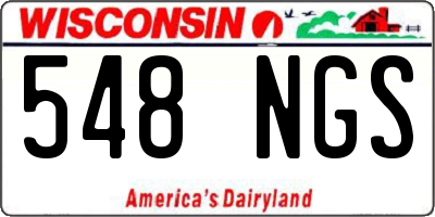 WI license plate 548NGS