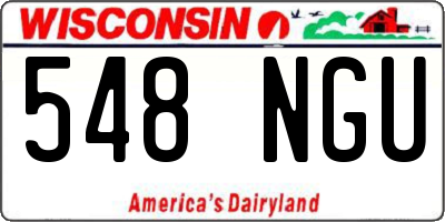 WI license plate 548NGU