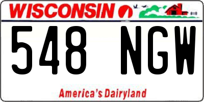 WI license plate 548NGW
