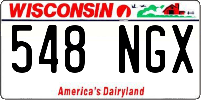 WI license plate 548NGX