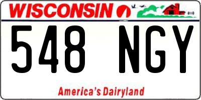 WI license plate 548NGY