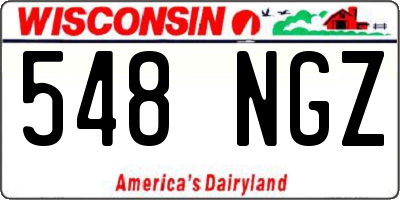 WI license plate 548NGZ