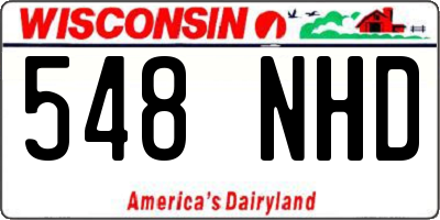 WI license plate 548NHD