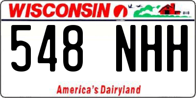 WI license plate 548NHH
