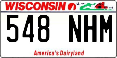 WI license plate 548NHM