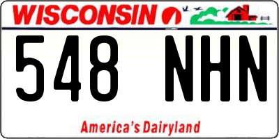WI license plate 548NHN