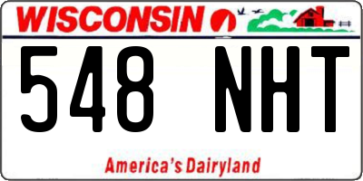 WI license plate 548NHT