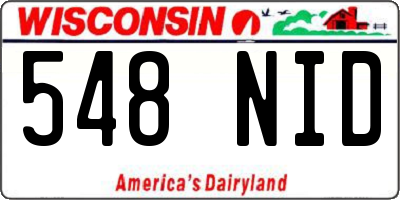 WI license plate 548NID