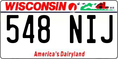 WI license plate 548NIJ