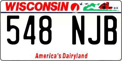 WI license plate 548NJB