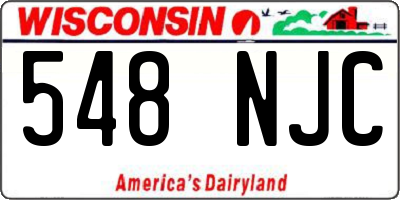 WI license plate 548NJC