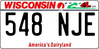 WI license plate 548NJE