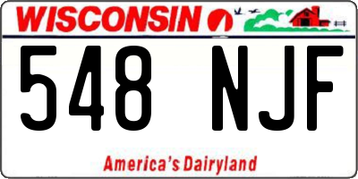 WI license plate 548NJF