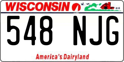WI license plate 548NJG