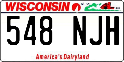WI license plate 548NJH