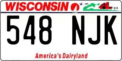 WI license plate 548NJK