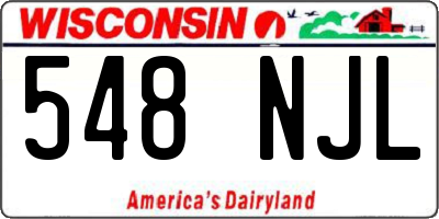 WI license plate 548NJL