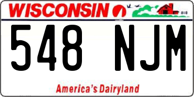 WI license plate 548NJM