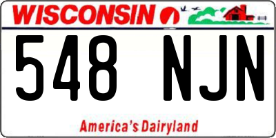 WI license plate 548NJN