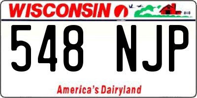 WI license plate 548NJP