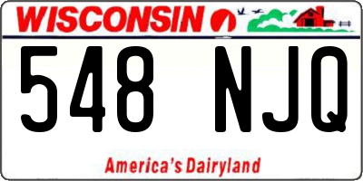 WI license plate 548NJQ
