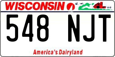 WI license plate 548NJT