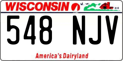 WI license plate 548NJV