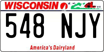 WI license plate 548NJY