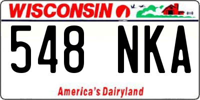 WI license plate 548NKA