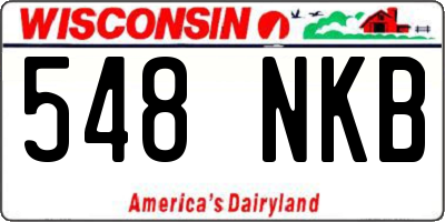 WI license plate 548NKB