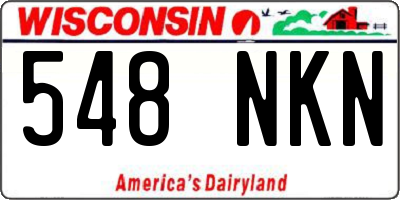 WI license plate 548NKN