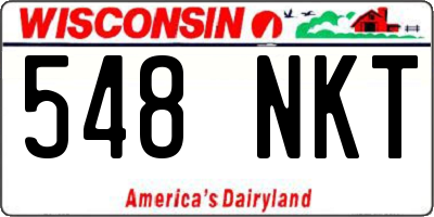 WI license plate 548NKT