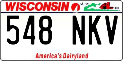 WI license plate 548NKV